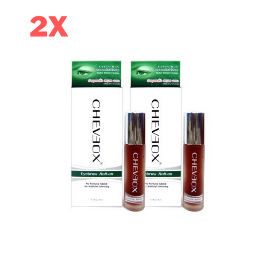 2x Cheveox Eyebrows Hair Growth Serum Roll-on Mustache Sideburns Beard Thick 8ml