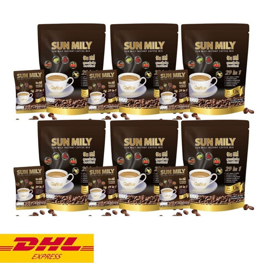 6x Sun Mily Instant Coffee Mix 29 in 1 Healthy Arabica No Trans Fat No Sugar
