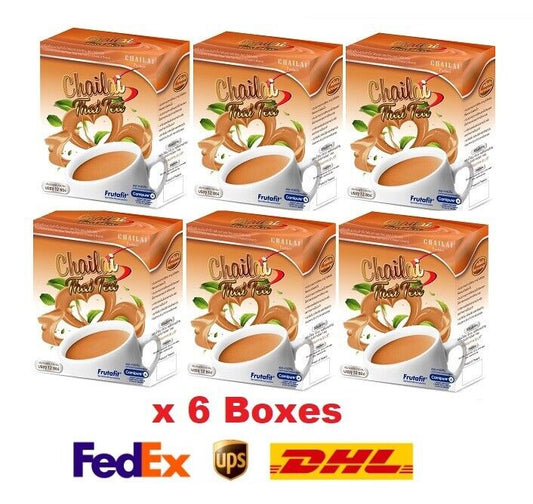 6x Chailai S Thai Tea Instant Drink Fiber Vitamins 0% Sugar Skin Healthy Slim
