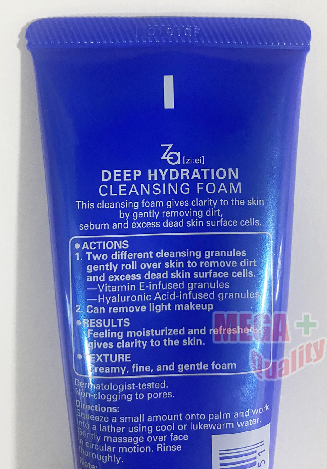 ZA Deep Hydration Gentle Cleansing Facial Foam Removing Dirt Vitamin E 100ml.