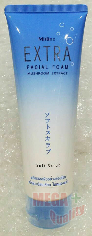 Mistine Extra Facial Foam Mushroom Extract Soft Scrub Facial Foam 80g.