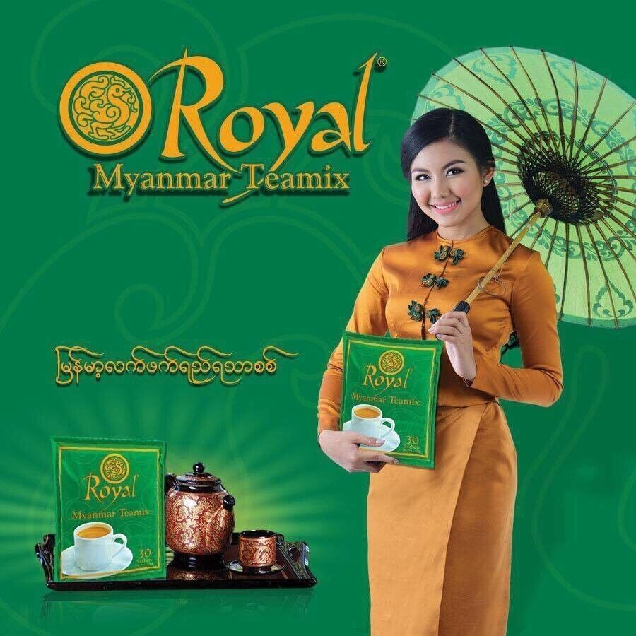Royal Myanmar Teamix Burmese Instant Milk Tea 3 in 1 Powder Drink 30sachets
