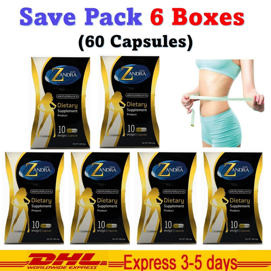 6x ZANDRA Dietary Supplement Slimming Weight Management Block Burn Fat Diet