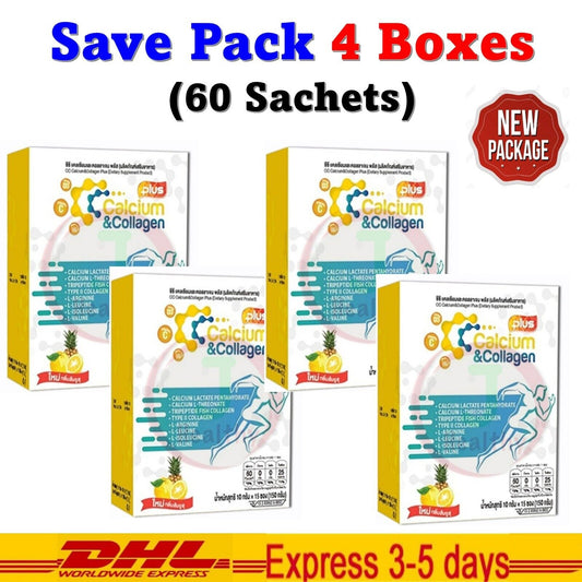 4 x CC Calcium Collagen Powder Reduce Osteoarthritis Build Strong Bone Teeth