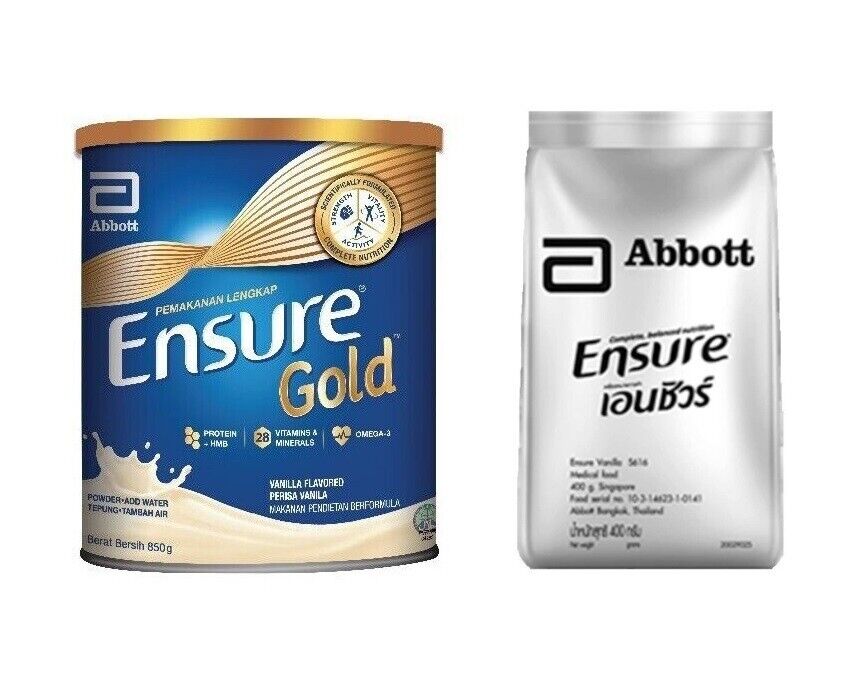 2 Bags Ensure Gold Milk Vanilla Flavor Meal Replacement High Protein Supplement