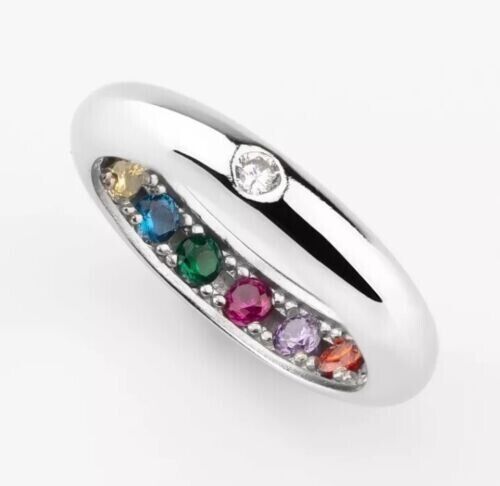 Ring Silver Micron Noppakao 9 Colors Gem Women Men Jewelry Thai Amulet size 9