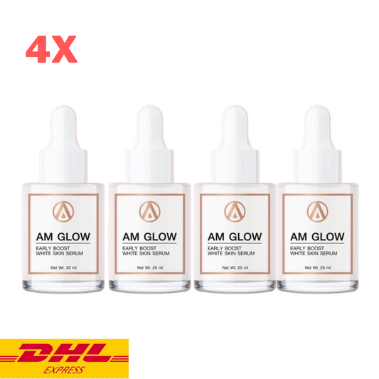 4x AM GLOW Serum Early Boost White Skin Reduce Dark Spots Bright Acne Scars 20ml