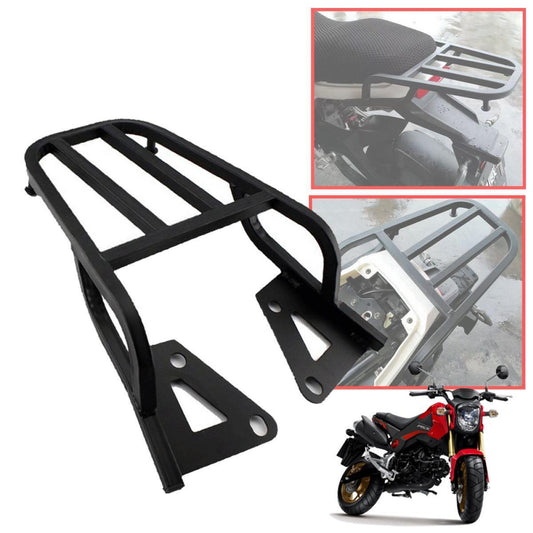 REAR TAIL RACK LUGGAGE SUPPORT BAG BOX BLACK FOR HONDA BIKE GROM 125 MSX