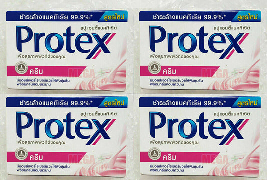 4x65g Protex CREAM Moiturizer Soap Bar Anti-Bacteria Agent Bath Healthy Skincare