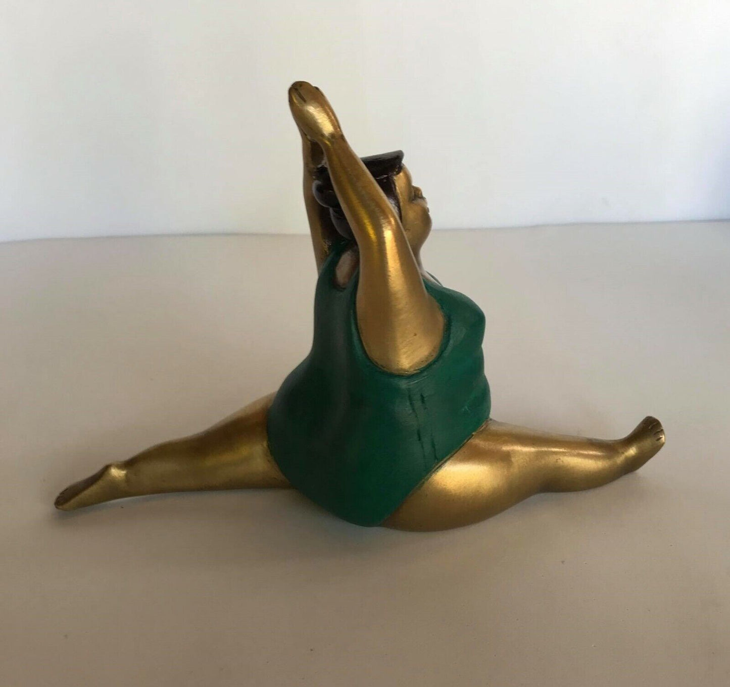 Yoga Lady Statue Fat Woman Art Sculpture Brass Thai Solid Home Decor Gift # 3