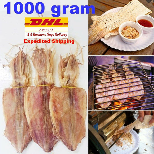 1000g x Dried Whole Medium Squid Thai Seafood Clean Fresh Snack 4in