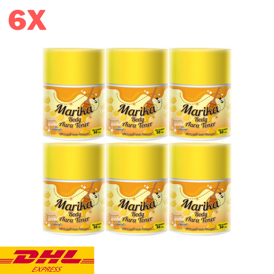 6x Marika Body Aura Toner Wipe Clear Dark Spots Bright Skin Manuka Honey 50 ml