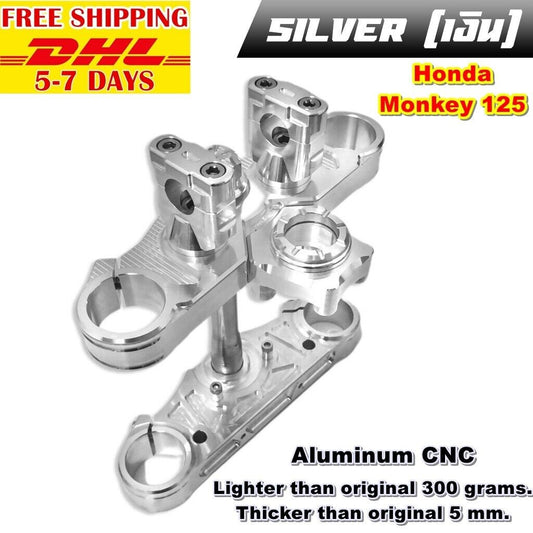 S13 Silver Triple Clamp The Highest Quality Aluminum CNC For Honda Monkey 125