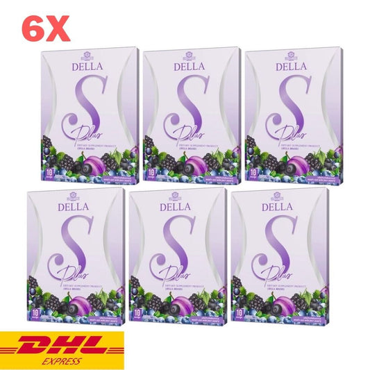 6x Della S Plus New Dietary Supplement Reduce Hunger Burn Block Natural 10's