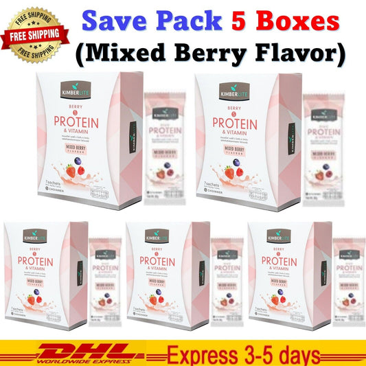 5x Kimberlite 5 Protein Mixed Berry Flavor Vitamin Weight Management Slim Shape