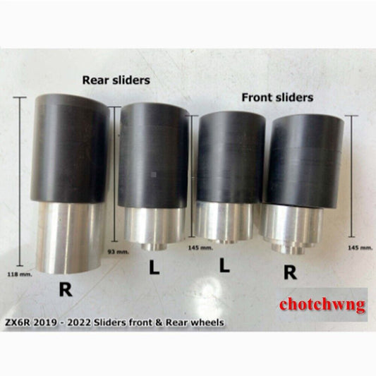 Kawasaki ZX6R Sliders Front and Rear Wheels (2019-2022) Models Pucks Stunt Parts
