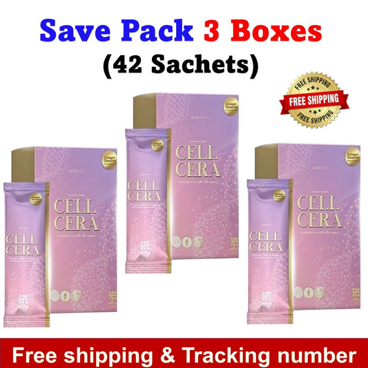 3 x PRIMAYA Cell Cera Collagen Nourish Skin Reduce Dark Spots Wrinkles Brighten
