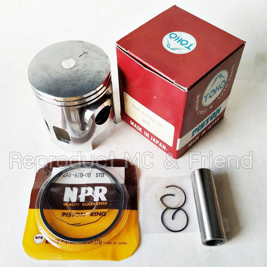 Piston + Ring + Pin Set Size STD (Dia=56.00mm) JP For Yamaha DT125 (1978-1981)