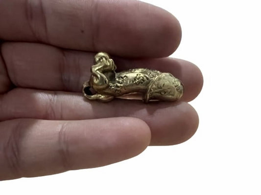 Brass Romantic Paladkik Erotic Thai Amulet Locket Figure Talisman Competency