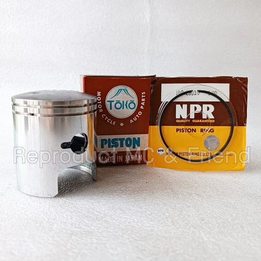 Piston & Ring Set OS 1.00 (Dia : 57.00mm) Japan Suzuki TS125 TC125 RV125 DS125