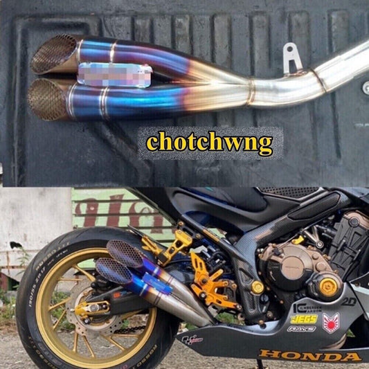 Slip-on CBR650 R F /cb650R F 2.5 Stainless steel Exhaust Pipe Rainbow colors