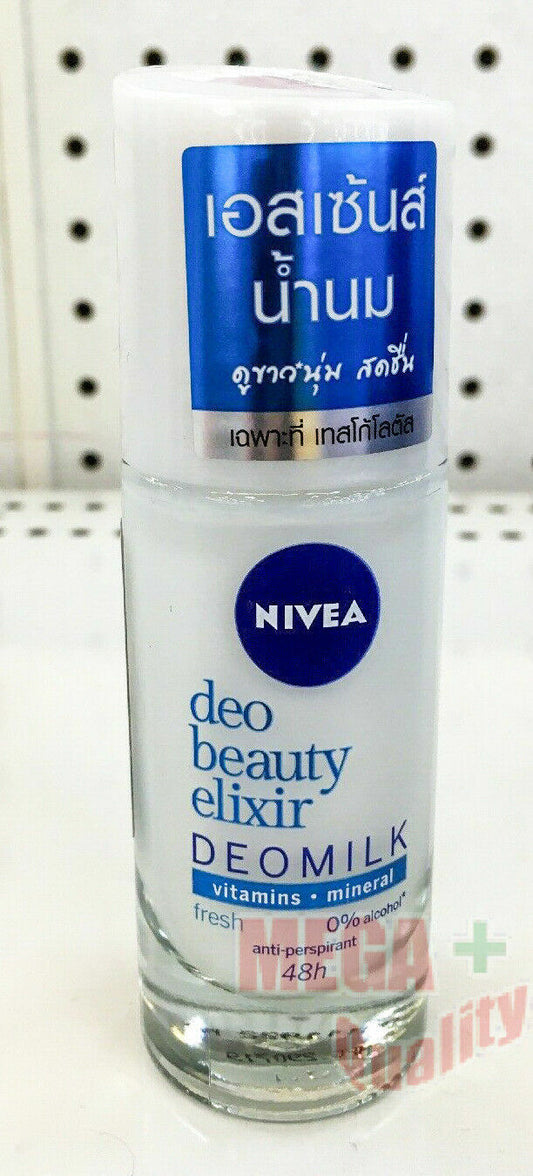 40ml Nivea Deo Beauty Elixir Deomilk Fresh Antiperspirant Soothing Care Roll On