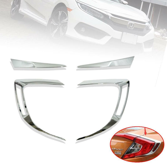 Chrome Tail Lamp Rear Light Line Trim Cover Fit Honda Civic FC Sedan 2016-19