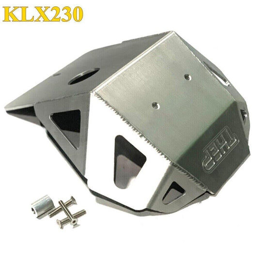 KLX 230 Engine Guard Skid Plate Silver Aluminum Accessories Motorcycle Kit Parts