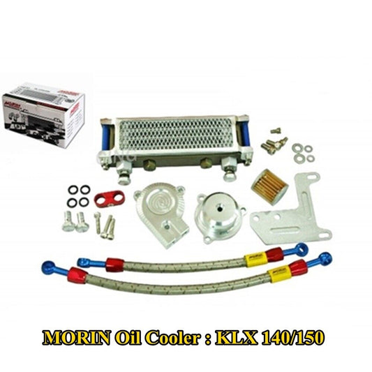 Morin Oil Cooler Kawasaki KLX140/150 With Adapter Head and Braided Cable Parts