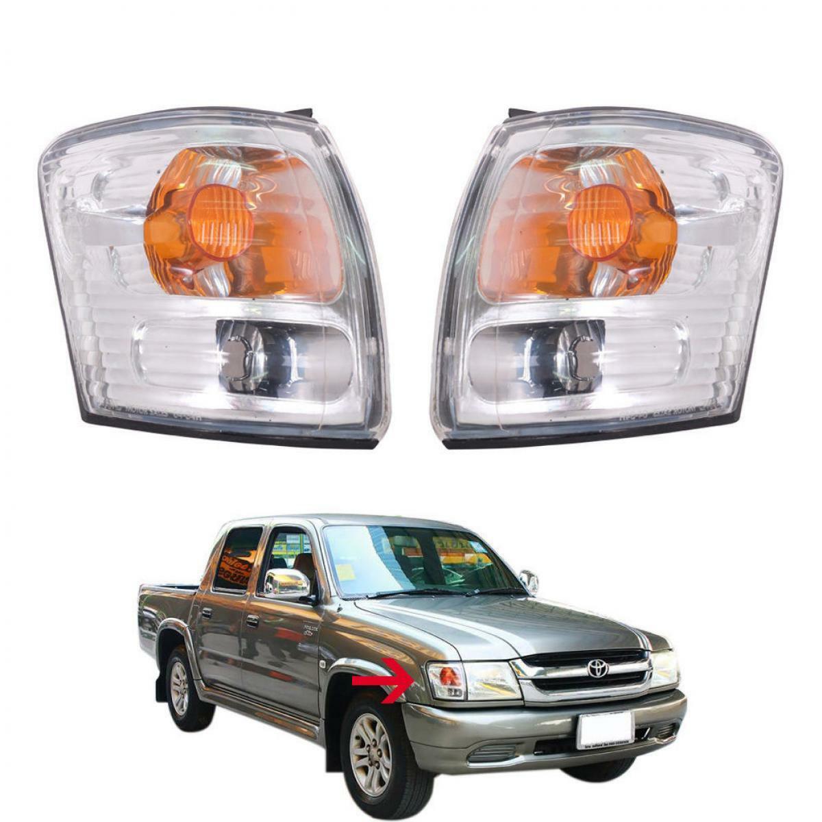 02-05 fit Toyota Hilux RZN VZN invincible D4D Mk5 Corner Lamp Light Chrome