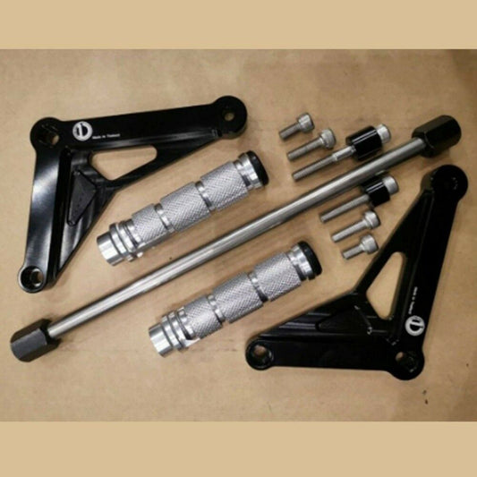 Rear Foot Pegs Dproject Honda Monkey 125 Silver, Black Passenger Pair Footrest