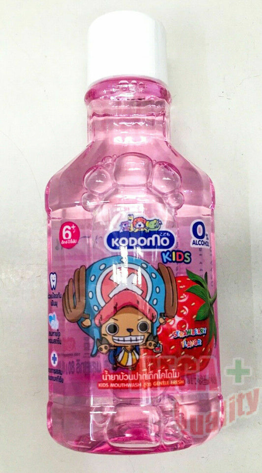 80ml Kodomo Kids 6+ Mouthwash 0 Alcohol Strawberry Flavor Gentle Fresh Fluoride