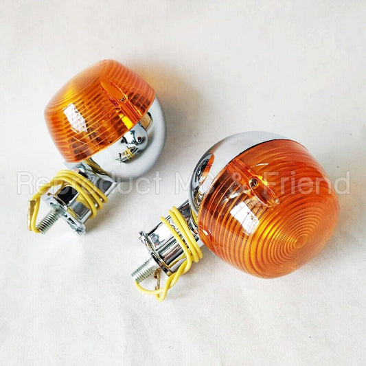 2x Front Winker Flasher Signal Lamp For Yamaha AS2 AS3 DS5 DS6 FS1 YA5 YA6 YA7
