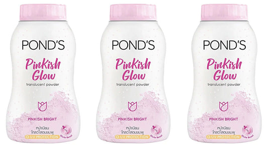 3 x PONDS ANGEL FACE Pinkish Bright Glow Powder Oil Blemish Control 50g