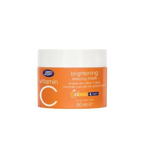 Boots Vitamin C Brightening Sleeping Mask Skin Moisturizing Night Cream 50 ml