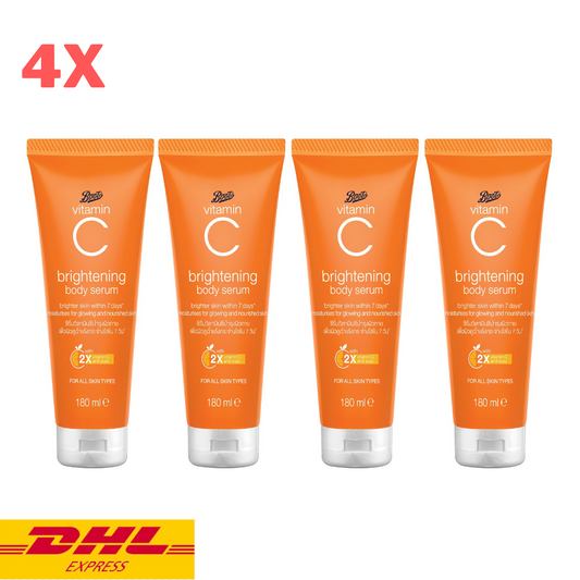 4x Boots Vitamin C Body Serum Brightening Skin Glowing Nourish Moisturize 180ml
