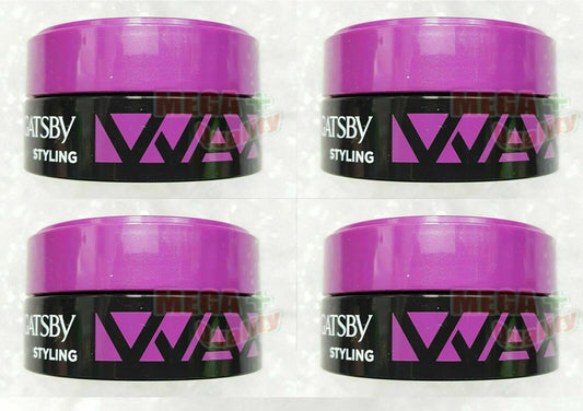 4 x GATSBY HAIR STYLING WAX ULTIMATE AND SHAGGY GEL JAPAN 75 g.