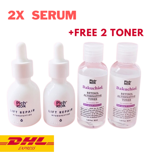 2x Omijar Serum 30ml +2x Bakuchiol Toner 50ml Pich Look Lift Repair Hydropeptide