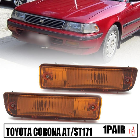 Bumper Lamp Light RH LH Pair For Toyota Corona AT171 ST171 ST170 1988-1990 Sedan