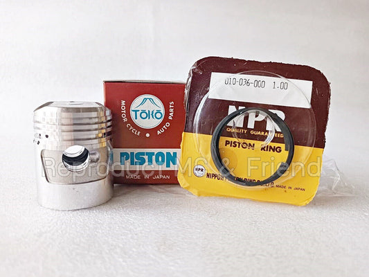 Piston Kit OS 1.00 Dia: 40.00mm Japan For Honda C50 CD50 CF50 CT50 SS50 ST50 Z50