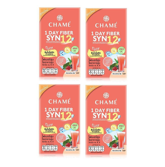 4x Chame 1 Day Fiber SYN12 Detox Drink High Fiber Probiotic Help Excretion