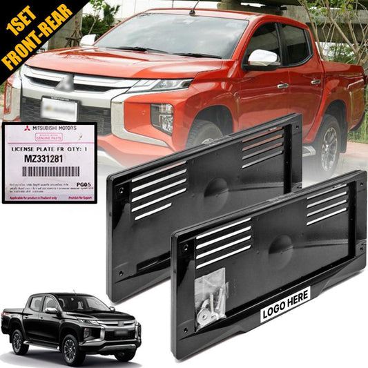License Plate Genuine Front Rear Ralliart For 2006-2022 Mitsubishi All Models