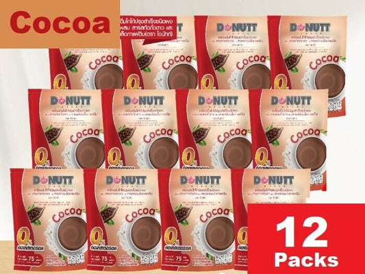 12x Donutt Cocoa Instant Drink mixed with raw coffee beans, Coconut Creamer
