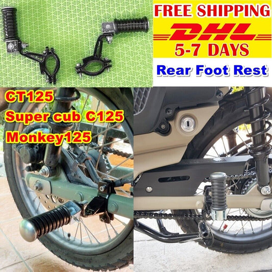Rear Foot Pegs Honda Ct125 C125 Monkey125 Passenger Trail Footrest Hunter Cub