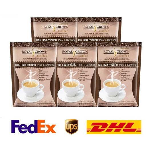 5xRoyal Crown S-Coffee Low Fat High Fiber Mix vitamins & minerals Control weight