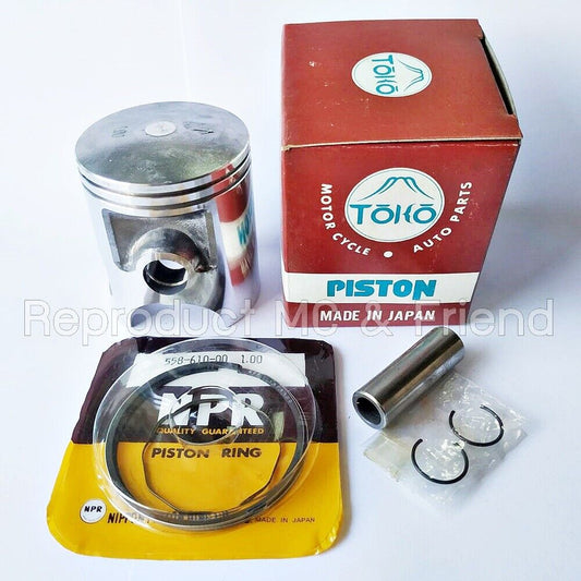 Yamaha DT100 (1976-1980) MX100 (1979-1983) Piston + Ring + Pin Set OS 1.00 New