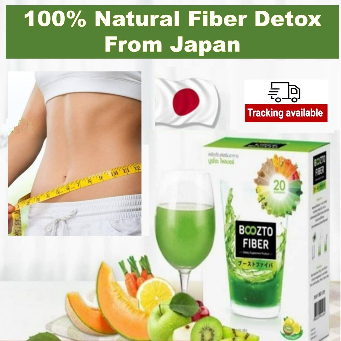 100% Natural Detox Boozto Fiber Diet Fruit Supplement Health Care Radiance Aura