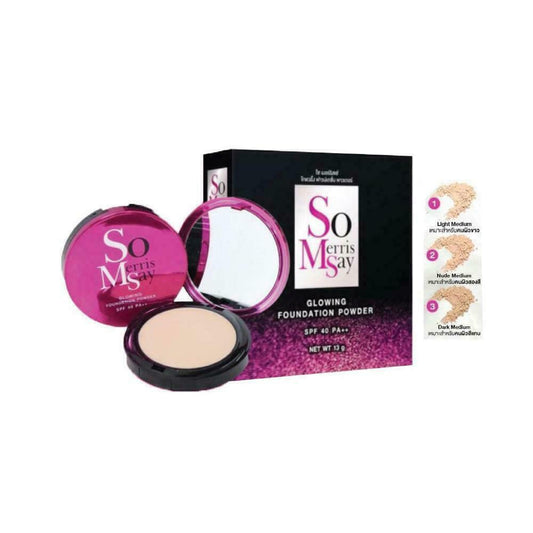So Merris Say Glowing Foundation Powder #02 SPF40 PA++ 13 g