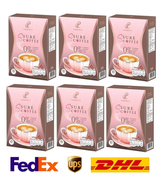 6x Pananchita S Sure Coffee Collagen 0% sugar, 0% trans fat Slim Healthy Skin