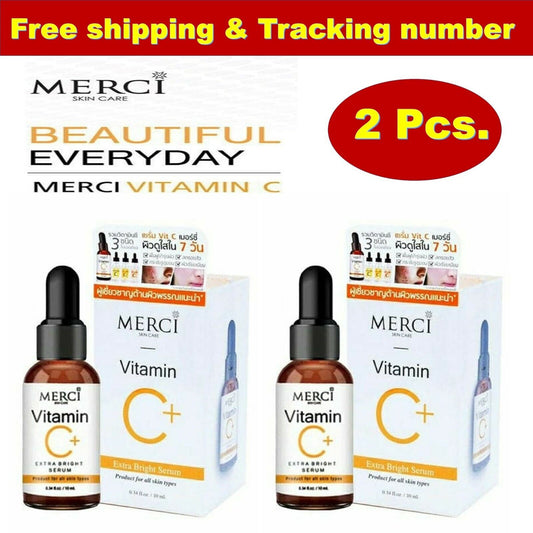 2x Mercy Vitamin C Serum Anti Aging Extra Facial Skin Smooth Radiance Soft Aura
